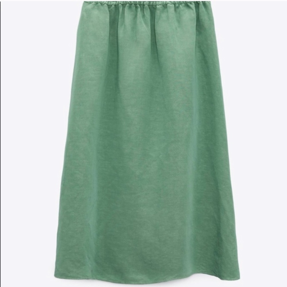 Zara Linen Blend Midi skirt - Picture 2 of 2